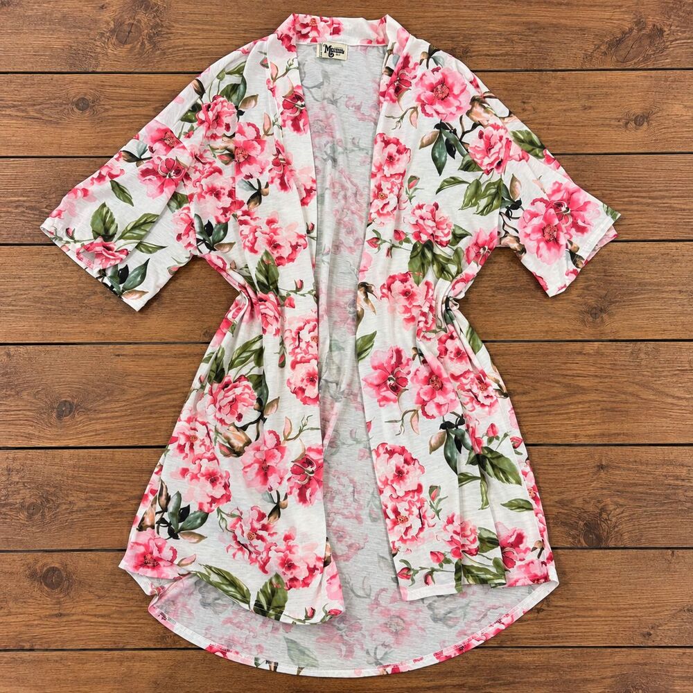 Show Me Your Mumu Women’s Floral Brie Robe Garden of Blooms One Size / NO BELT